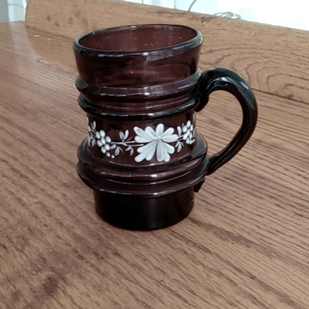 1800s Purple Amethyst Mary Gregory Pattern Cup